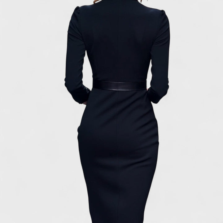 Mandarin Luxe – Maxi klänning med midjeband