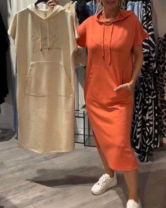 SHEILA | LÅNG KLÄDNAD MED HUVA