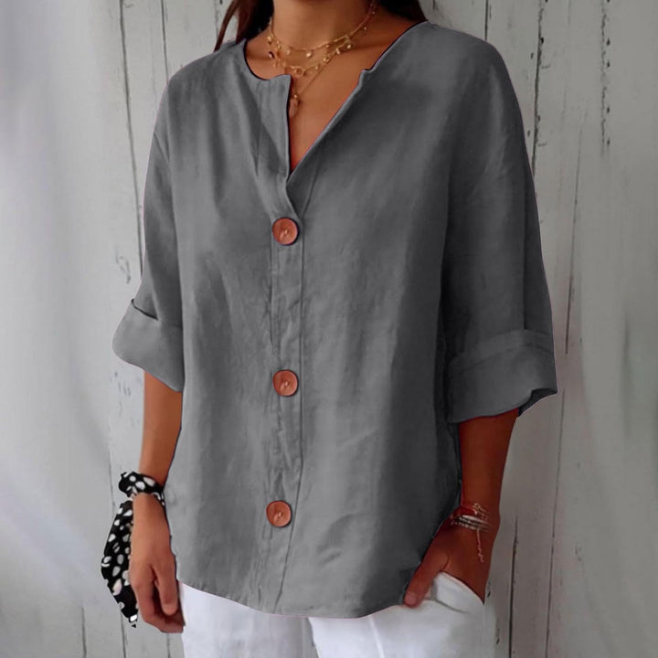 Olivia Lös Linneblus Sommar Lätt Och Bekväm Dammodell