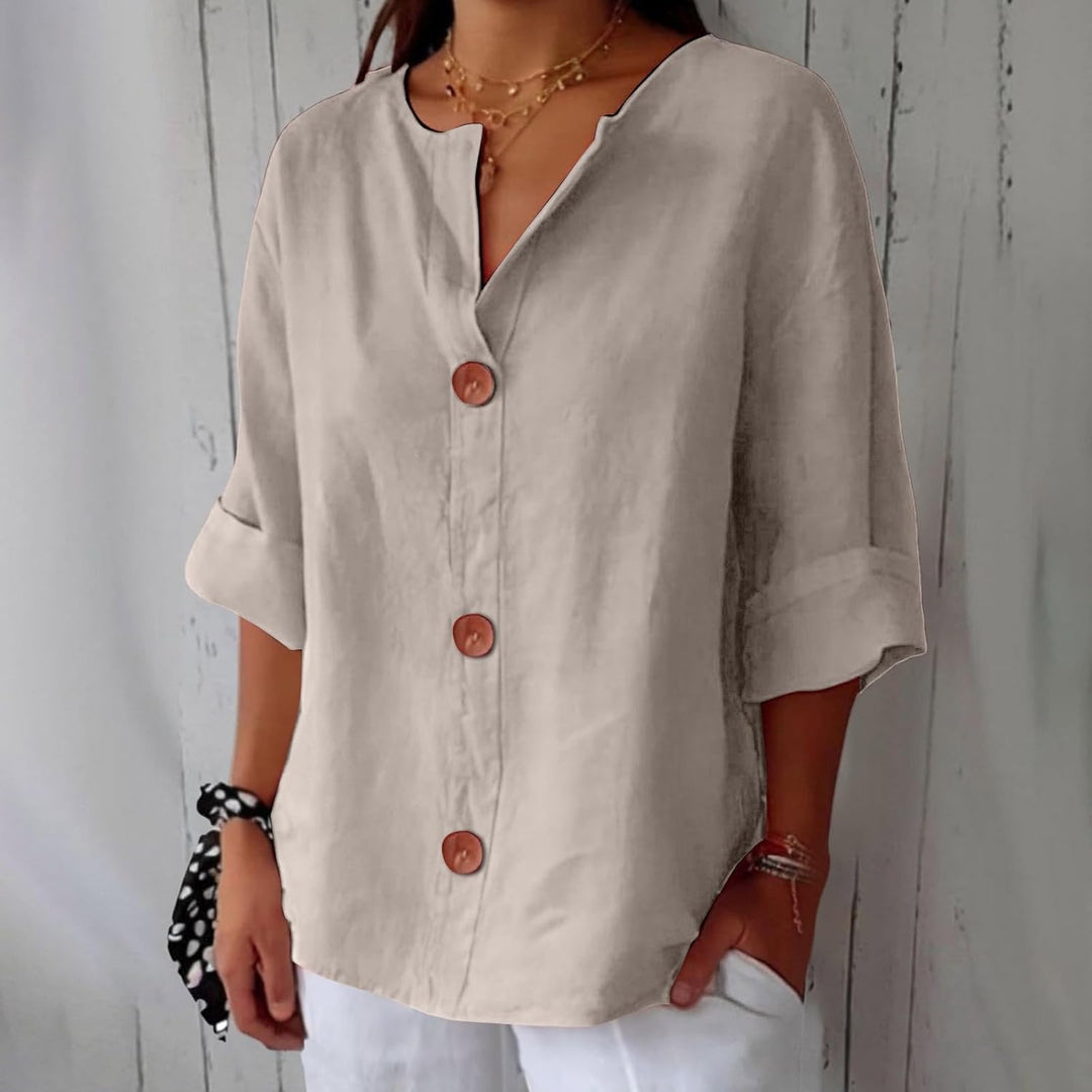 Olivia Lös Linneblus Sommar Lätt Och Bekväm Dammodell