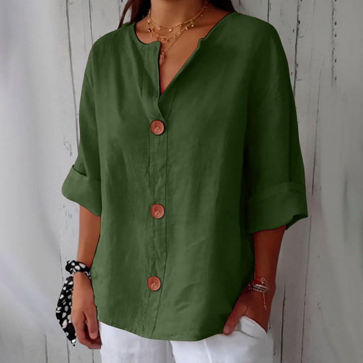 Olivia Lös Linneblus Sommar Lätt Och Bekväm Dammodell