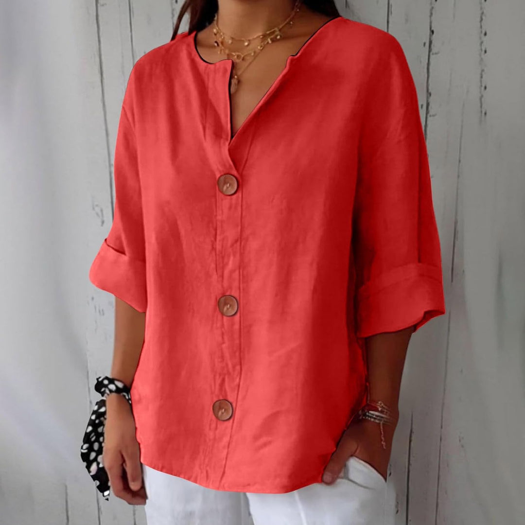 Olivia Lös Linneblus Sommar Lätt Och Bekväm Dammodell