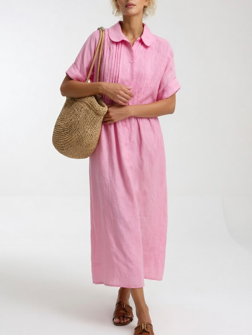Lysandra skjortklänning rosa
