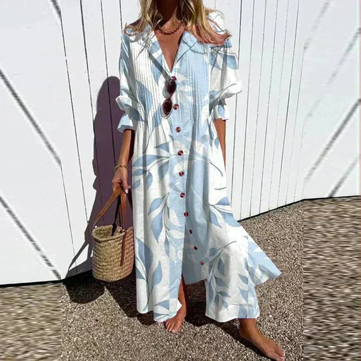Beachcomber Boho Klänning Djup V-ringning Löst Sittande Polyester