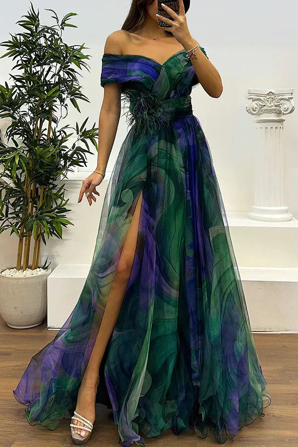 DANICA | ELEGANT OFF-SHOULDER MAXI KLÄNNING