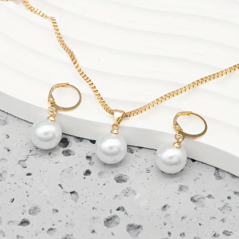 Elegant Guldgrace Pärlsmyckeset